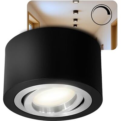 SSC-LUXon LED Spot Leuchte Decke schwenkbar & rund in Aluminium schwarz inkl. fourSTEP LED Modul (4W, neutralweiß) Dimmen ohne Dimmer, Stückzahl:1er Set SSC-LUXon LED Spot Leuchte Decke schwenkbar & rund in Aluminium schwarz inkl. fourSTEP LED Modul (4W, neutralweiß) Dimmen ohne Dimmer, Stückzahl:1er Set
