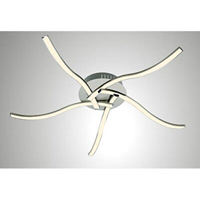 Trango 5-Flammig Modern LED Deckenleuchte 3161, Wohnzimmerlampe Badleuchte Mit 5x Modulen 3000K Warmweiß Gesamtlichtleistung 2100 Lumen Deckenstrahler Trango 5-Flammig Modern LED Deckenleuchte 3161, Wohnzimmerlampe Badleuchte Mit 5x Modulen 3000K Warmweiß Gesamtlichtleistung 2100 Lumen Deckenstrahler