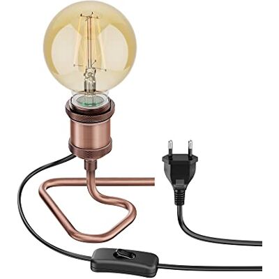 ledscom.de Tischlampe RETRA, Schalter, bronze + LED Lampe 818lm warmweiß ledscom.de Tischlampe RETRA, Schalter, bronze + LED Lampe 818lm warmweiß