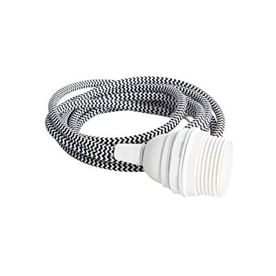 House Doctor Stoffdraht mit Stecknuss und zwei Ringen, schwarz/weiß, 300 x 36 cm 204210147 House Doctor Stoffdraht mit Stecknuss und zwei Ringen, schwarz/weiß, 300 x 36 cm 204210147