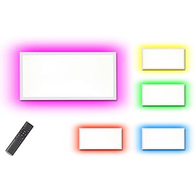 Northpoint LED Panel Deckenleuchte Wandleuchte mit RGB Backlight Hintergrundbeleuchtung 60W Warmweiß/Kaltweiß Mood RGB Fernbedienung 80x30cm Northpoint LED Panel Deckenleuchte Wandleuchte mit RGB Backlight Hintergrundbeleuchtung 60W Warmweiß/Kaltweiß Mood RGB Fernbedienung 80x30cm