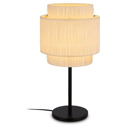 Briloner - Tischlampe Papper, Rafia-Schirm, E27, Natur - Tischlampe Briloner - Tischlampe Papper, Rafia-Schirm, E27, Natur - Tischlampe