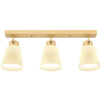 HOMCOM Deckenleuchte LED 40W 3-flammige Deckenlampe mit Doppelmontage 90° Verstellbare Köpfe, 3 E27-Fassungen, Wohnzimmerlampe, Küchenlampe, Deckenbeleuchtung HOMCOM Deckenleuchte LED 40W 3-flammige Deckenlampe mit Doppelmontage 90° Verstellbare Köpfe, 3 E27-Fassungen, Wohnzimmerlampe, Küchenlampe, Deckenbeleuchtung