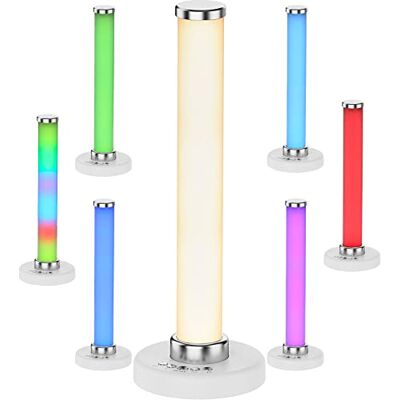 Northpoint LED Tischlampe Tischleuchte Lavalampe mit Farbwechselfunktion RGB & Warmweiß Wiederaufladbar Regenbogen-Effekt mit integriertem Akku (Weiß) Northpoint LED Tischlampe Tischleuchte Lavalampe mit Farbwechselfunktion RGB & Warmweiß Wiederaufladbar Regenbogen-Effekt mit integriertem Akku (Weiß)