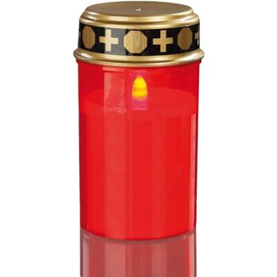 hellum Grablichter LED mit Batterie & Timer rot, Grabschmuck wetterfest LED Grablichter für draußen rot, elektrische Grabkerzen outdoor batteriebetrieben (nicht inkl.) 520378 hellum Grablichter LED mit Batterie & Timer rot, Grabschmuck wetterfest LED Grablichter für draußen rot, elektrische Grabkerzen outdoor batteriebetrieben (nicht inkl.) 520378