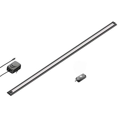 ledscom.de LED Unterbau-Leuchte SIRIS schwarz matt mit Netzteil und Bewegungsmelder, flach, 90cm, 963lm, warmweiß ledscom.de LED Unterbau-Leuchte SIRIS schwarz matt mit Netzteil und Bewegungsmelder, flach, 90cm, 963lm, warmweiß