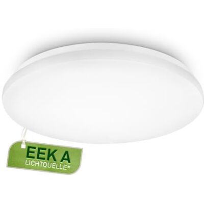 BRILONER LED Deckenlampe mit EEK A Lichtquelle, neutralweiße Lichtfarbe, 12W, 2520lm, LED Lampe, Deckenleuchte, Wohnzimmerlampe, Küchenlampe, Deckenbeleuchtung, Flurlampe, 37,5 x 6 cm, Weiß BRILONER LED Deckenlampe mit EEK A Lichtquelle, neutralweiße Lichtfarbe, 12W, 2520lm, LED Lampe, Deckenleuchte, Wohnzimmerlampe, Küchenlampe, Deckenbeleuchtung, Flurlampe, 37,5 x 6 cm, Weiß