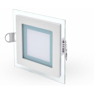 Maxkomfort LED Panel Glasrand eckig – 6W Warmweiß 3000K ultraflacher Einbaustrahler – 35mm Einbautiefe, Lochausschnitt 75 mm, quadratische Deckenleuchte inkl. Trafo, IP20 Maxkomfort LED Panel Glasrand eckig – 6W Warmweiß 3000K ultraflacher Einbaustrahler – 35mm Einbautiefe, Lochausschnitt 75 mm, quadratische Deckenleuchte inkl. Trafo, IP20