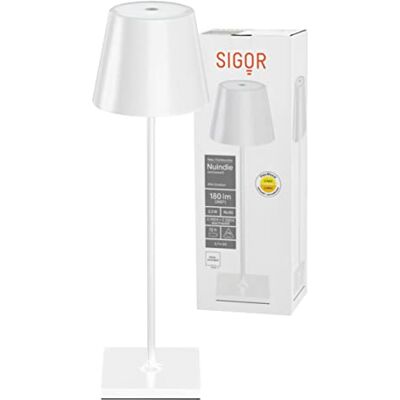 SIGOR Nuindie LED-Akku-Tischleuchte für Garten und Terrasse (weiss) SIGOR Nuindie LED-Akku-Tischleuchte für Garten und Terrasse (weiss)