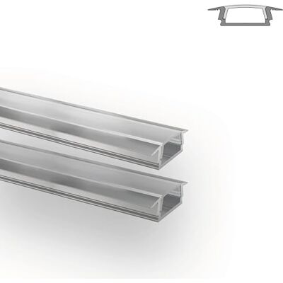INNOVATE E-12 SLIM LED Einbauprofil 2m Silber 2 Stk. 17mm Diffusor Milchig LED Einbauprofil Aluminium für LED Streifen 2m 12mm I Kühlkörper Indirekte Beleuchtung Wohnzimmer I Alu Einbauprofil Möbel INNOVATE E-12 SLIM LED Einbauprofil 2m Silber 2 Stk. 17mm Diffusor Milchig LED Einbauprofil Aluminium für LED Streifen 2m 12mm I Kühlkörper Indirekte Beleuchtung Wohnzimmer I Alu Einbauprofil Möbel