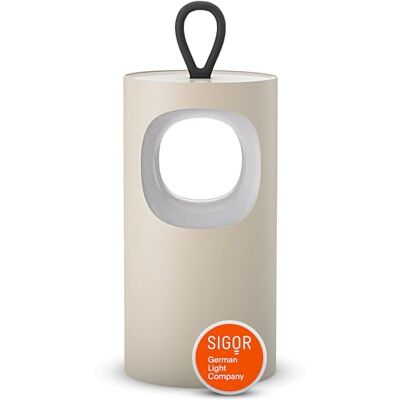 SIGOR Lunari dünenbeige LED Akku-Tischlampe tragbar & dimmbar mit FlexMood (2200K/2700K), bis 12h Leuchtdauer, USB-C Magnet-Ladefunktion, IP44 Outdoor & Indoor, Aluminium, Design-Lampe SIGOR Lunari dünenbeige LED Akku-Tischlampe tragbar & dimmbar mit FlexMood (2200K/2700K), bis 12h Leuchtdauer, USB-C Magnet-Ladefunktion, IP44 Outdoor & Indoor, Aluminium, Design-Lampe