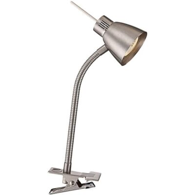 GLOBO LED Schreib Tisch Klemm Leuchte Schlaf Zimmer Beistell Lampe FLEXO Spot Beleuchtung 2476L, Silber, medium, 9007371343430 GLOBO LED Schreib Tisch Klemm Leuchte Schlaf Zimmer Beistell Lampe FLEXO Spot Beleuchtung 2476L, Silber, medium, 9007371343430