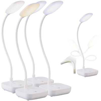 Lunartec Schwanenhals Lampen USB: 4er-Set Akku-Schwanenhals-Schreibtischleuchte CCT, 245 lm, 7 W dimmbar (Tisch Leselampe, Tischlampe Touch Dimmer) Lunartec Schwanenhals Lampen USB: 4er-Set Akku-Schwanenhals-Schreibtischleuchte CCT, 245 lm, 7 W dimmbar (Tisch Leselampe, Tischlampe Touch Dimmer)