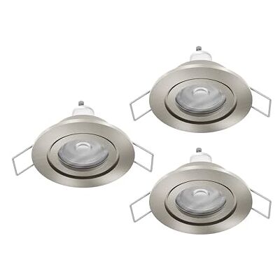 EGLO 3er Set LED Einbaustrahler Barranco, Deckenspot Badezimmer EGLO 3er Set LED Einbaustrahler Barranco, Deckenspot Badezimmer