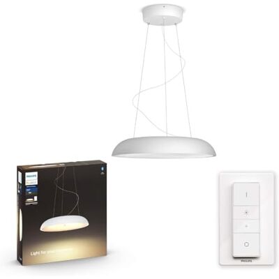 Philips White Amb. LED-Pendelleuchte Amaze inkl. Dimmschalter, weiß, dimmbar, alle Weißschattierungen, steuerbar via App, kompatibel mit Amazon Alexa (Echo, Echo Dot) Philips White Amb. LED-Pendelleuchte Amaze inkl. Dimmschalter, weiß, dimmbar, alle Weißschattierungen, steuerbar via App, kompatibel mit Amazon Alexa (Echo, Echo Dot)
