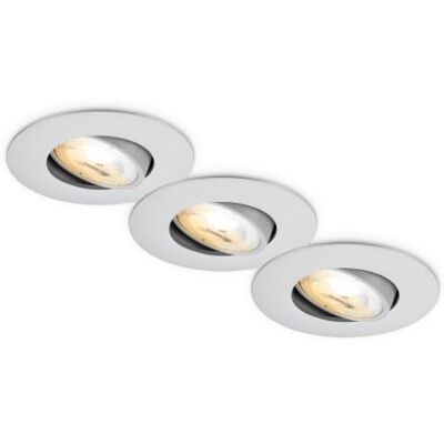 BRILONER 3er Set LED Einbaustrahler, Dimmbar, CCT, IP23, 90mm, Chrom-Matt Warmweiß bis Neutralweiß, Spot, Deckenspots, Einbauleuchten, Einbauspots, Deckenstrahler, 68mm Lochmass, 2700K-4000K BRILONER 3er Set LED Einbaustrahler, Dimmbar, CCT, IP23, 90mm, Chrom-Matt Warmweiß bis Neutralweiß, Spot, Deckenspots, Einbauleuchten, Einbauspots, Deckenstrahler, 68mm Lochmass, 2700K-4000K