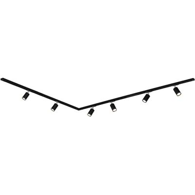 BRILONER Schienensystem Rail Komplettset, 6x GU10 Spots schwenkbar, L-Form, Lichtschienensystem Decke, Strahler Schiene, Deckenlampe, Deckenleuchte, Spotlight, 3m, Schwarz BRILONER Schienensystem Rail Komplettset, 6x GU10 Spots schwenkbar, L-Form, Lichtschienensystem Decke, Strahler Schiene, Deckenlampe, Deckenleuchte, Spotlight, 3m, Schwarz