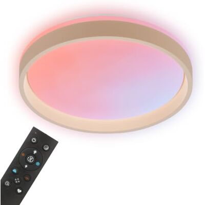 BRILONER LED Deckenlampe AuraGlow Dimmbar Fernbedienung Beige 38x8 cm 25W, 2700lm, Farbwechsel, Speicherfunktion, Nachtlicht, Deckenleuchte, LED Lampe, Wohnzimmerlampe, Deckenlampe Schlafzimmer BRILONER LED Deckenlampe AuraGlow Dimmbar Fernbedienung Beige 38x8 cm 25W, 2700lm, Farbwechsel, Speicherfunktion, Nachtlicht, Deckenleuchte, LED Lampe, Wohnzimmerlampe, Deckenlampe Schlafzimmer
