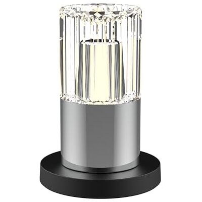 BOLD Kristy Akku-Tischleuchte Dimmbar Kabellose LED-Lampe Chrom IP44 BOLD Kristy Akku-Tischleuchte Dimmbar Kabellose LED-Lampe Chrom IP44