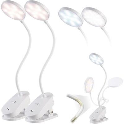Lunartec Buchleuchte: 2er-Set Akku-Touch-Leseleuchten mit Klemmhalterung, dimmbar, 238 lm (Klemmleuchte dimmbar, Clip-On-Bett-Buch-Leselampe, Tischlampe) Lunartec Buchleuchte: 2er-Set Akku-Touch-Leseleuchten mit Klemmhalterung, dimmbar, 238 lm (Klemmleuchte dimmbar, Clip-On-Bett-Buch-Leselampe, Tischlampe)