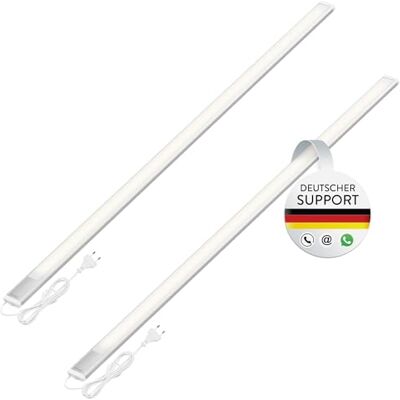 Oktaplex lighting Oktaplex 2er Set Riva LED Lichtleisten flach 117,5cm warmweiß 1380lm 17,5W 230V mit Schalter, Küchenlicht Unterbauleuchte Küche silber Oktaplex lighting Oktaplex 2er Set Riva LED Lichtleisten flach 117,5cm warmweiß 1380lm 17,5W 230V mit Schalter, Küchenlicht Unterbauleuchte Küche silber