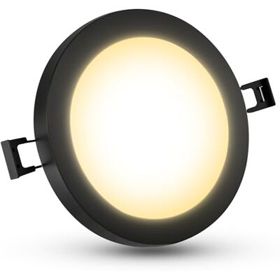 SSC-LUXon VORALO 2 in 1 Aufbaustrahler & Einbauspot schwarz flach rund 4W downlight warmweiß 2700K IP20 für Innenräume 230V SSC-LUXon VORALO 2 in 1 Aufbaustrahler & Einbauspot schwarz flach rund 4W downlight warmweiß 2700K IP20 für Innenräume 230V