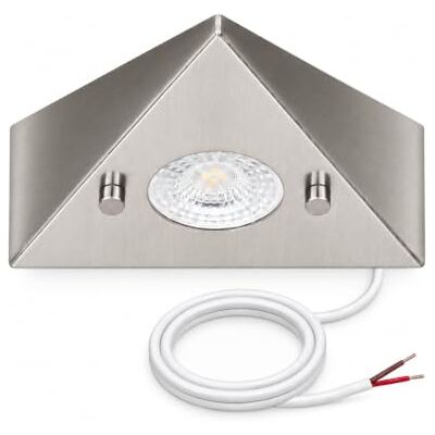Trango 1er Erweiterungsset 6739-12 Küchenunterbauleuchte inkl. 1x 4,8 Watt LED Modul 3000K warmweiß direkt 230 Volt *COOK* Einbauleuchte, Einbaustrahler aus Edelstahl, Dreieckleuchte, Schrankleuchte Trango 1er Erweiterungsset 6739-12 Küchenunterbauleuchte inkl. 1x 4,8 Watt LED Modul 3000K warmweiß direkt 230 Volt *COOK* Einbauleuchte, Einbaustrahler aus Edelstahl, Dreieckleuchte, Schrankleuchte
