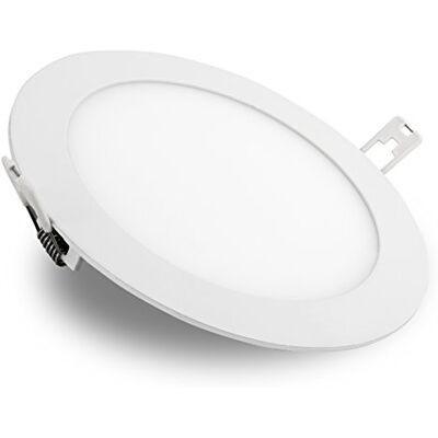 SSC-LUXon Flache LED Decken Einbaupanel rund mit IP44 Wasserschutz, warmweiß 18W, 230V inkl. Trafo Durchmesser: 223 mm Höhe: 21 mm SSC-LUXon Flache LED Decken Einbaupanel rund mit IP44 Wasserschutz, warmweiß 18W, 230V inkl. Trafo Durchmesser: 223 mm Höhe: 21 mm