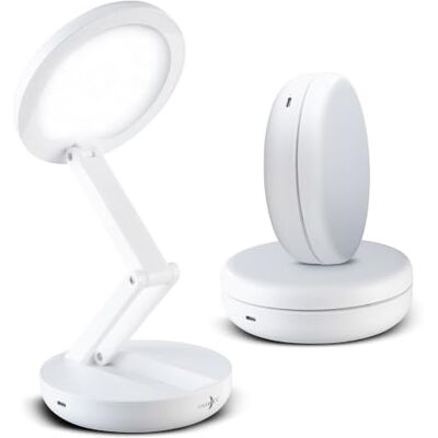 Lunartec klappbare Tischlampe: Kabellose Akku-LED-Tischlampe, faltbar, 200 Lumen, dimmbar, 2.500 mAh (Faltbare Akku-Tischleuchte, Faltbare Leseleuchten) Lunartec klappbare Tischlampe: Kabellose Akku-LED-Tischlampe, faltbar, 200 Lumen, dimmbar, 2.500 mAh (Faltbare Akku-Tischleuchte, Faltbare Leseleuchten)