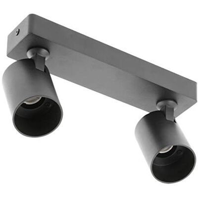 GTV lighting Wandleuchte SANTO aluminium, IP20, max. 20W*2, doppelt, rund, schwarz GTV lighting Wandleuchte SANTO aluminium, IP20, max. 20W*2, doppelt, rund, schwarz