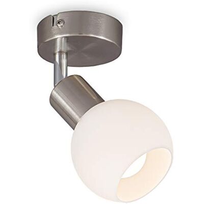 B.K.LICHT Verstellbarer LED-Deckenstrahler - Weißes Glas 470lm 3000K B.K.LICHT Verstellbarer LED-Deckenstrahler - Weißes Glas 470lm 3000K