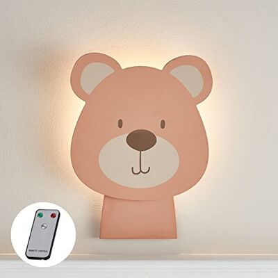 Lights4fun LED Wandleuchte Teddybär Fernbedienung Timer batteriebetrieben Innenbereich Kinderzimmerdeko Lights4fun LED Wandleuchte Teddybär Fernbedienung Timer batteriebetrieben Innenbereich Kinderzimmerdeko