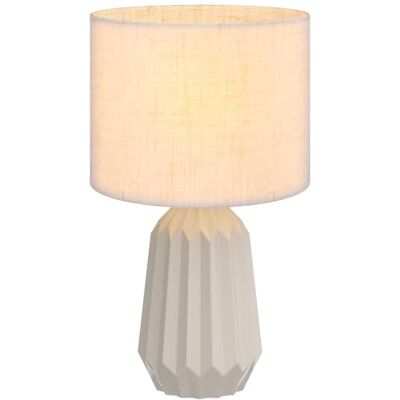 HOMCOM Tischlampe Tischleuchte mit Leinenschirm Wippschalter Vintage Beige Nachttischlampe, Schreibtischlampe, Leselampe für Wohnzimmer Schlafzimmer, E27 Sockel, Leuchtmittel Exklusive HOMCOM Tischlampe Tischleuchte mit Leinenschirm Wippschalter Vintage Beige Nachttischlampe, Schreibtischlampe, Leselampe für Wohnzimmer Schlafzimmer, E27 Sockel, Leuchtmittel Exklusive