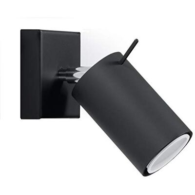 MiaLux Plaza Wandlampe Wandleuchte Innen Schwarz Halbrund 1 x GU10 bis max. 40W 220V IP20 Wohnzimmer Schlafzimmer Treppenhaus Flur Energieklasse A++ MiaLux Plaza Wandlampe Wandleuchte Innen Schwarz Halbrund 1 x GU10 bis max. 40W 220V IP20 Wohnzimmer Schlafzimmer Treppenhaus Flur Energieklasse A++