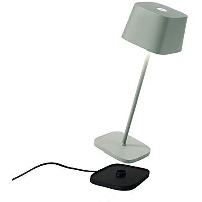 Zafferano , Ofelia Lampe, Kabellose, Wiederaufladbare Tischlampe mit Touch Control, Auch für den Außenbereich Geeignet, Dimmer, 2700-3000 K, Höhe 29 cm, Farbe Salbei Zafferano , Ofelia Lampe, Kabellose, Wiederaufladbare Tischlampe mit Touch Control, Auch für den Außenbereich Geeignet, Dimmer, 2700-3000 K, Höhe 29 cm, Farbe Salbei