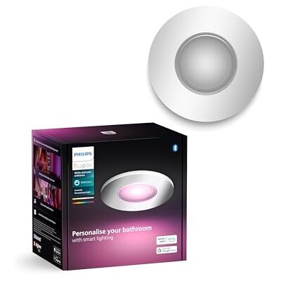 Philips White & Color Ambiance Xamento recessed spotlights 1 Pack, dimmable Bathroom Lights for Hue Lighting System with 16 Million Colours, Intelligent Light Control via Voice and app, aluminium Philips White & Color Ambiance Xamento recessed spotlights 1 Pack, dimmable Bathroom Lights for Hue Lighting System with 16 Million Colours, Intelligent Light Control via Voice and app, aluminium