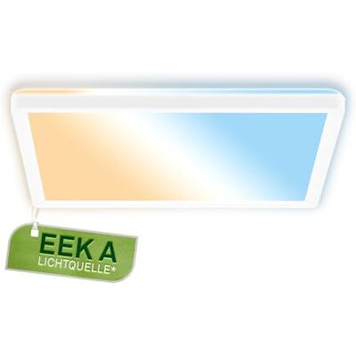 BRILONER LED Panel mit EEK A Lichtquelle, 11,4 W, 2400lm, flach, CCT warmweiß bis kaltweiß, indirektes Licht, LED Lampe, Deckenleuchte, Wohnzimmerlampe, Deckenlampe, Flur, 29x29x3 cm, Weiß BRILONER LED Panel mit EEK A Lichtquelle, 11,4 W, 2400lm, flach, CCT warmweiß bis kaltweiß, indirektes Licht, LED Lampe, Deckenleuchte, Wohnzimmerlampe, Deckenlampe, Flur, 29x29x3 cm, Weiß