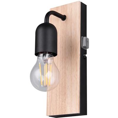 TRIO Arturo Wandleuchte - IP44, E27, Schwarz/Holz TRIO Arturo Wandleuchte - IP44, E27, Schwarz/Holz