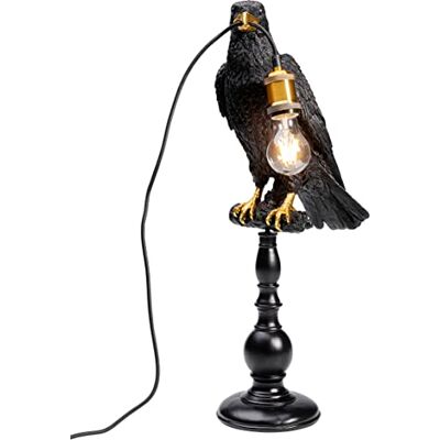 Kare Design Tischlampe Animal Sitting Crow, Schwarz, Tischleuchte, Schreibtischlampe, Deko Lampe, Raben Motiv, Wohnzimmer, Schlafzimmer, 61x16x29 cm (H/B/T) Kare Design Tischlampe Animal Sitting Crow, Schwarz, Tischleuchte, Schreibtischlampe, Deko Lampe, Raben Motiv, Wohnzimmer, Schlafzimmer, 61x16x29 cm (H/B/T)