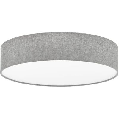 EGLO Deckenlampe Pasteri, 3 flammige Textil Deckenleuchte, Material: Stahl, Stoff, Farbe: Leinen grau, weiß, Ø: 57 cm EGLO Deckenlampe Pasteri, 3 flammige Textil Deckenleuchte, Material: Stahl, Stoff, Farbe: Leinen grau, weiß, Ø: 57 cm