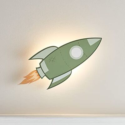 Lights4fun LED Wandleuchte Rakete Fernbedienung Timer batteriebetrieben Innenbereich Kinderzimmerdeko Lights4fun LED Wandleuchte Rakete Fernbedienung Timer batteriebetrieben Innenbereich Kinderzimmerdeko