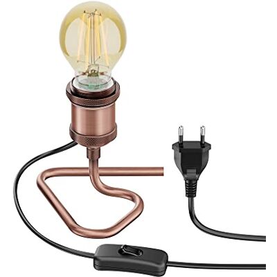 ledscom.de Tischlampe RETRA, Schalter, bronze + LED Lampe 778lm warmweiß ledscom.de Tischlampe RETRA, Schalter, bronze + LED Lampe 778lm warmweiß