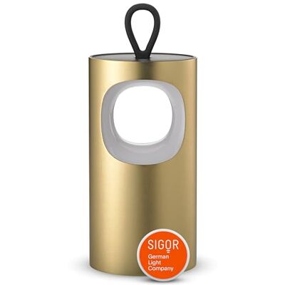SIGOR Lunari goldfarben LED Akku-Tischlampe tragbar & dimmbar mit FlexMood (2200K/2700K), bis 12h Leuchtdauer, USB-C Magnet-Ladefunktion, IP44 Outdoor & Indoor, Aluminium, Design-Lampe SIGOR Lunari goldfarben LED Akku-Tischlampe tragbar & dimmbar mit FlexMood (2200K/2700K), bis 12h Leuchtdauer, USB-C Magnet-Ladefunktion, IP44 Outdoor & Indoor, Aluminium, Design-Lampe