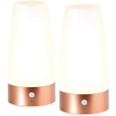Lunartec Tischleuchte: 2 LED-Tischlampen mit PIR-Bewegungs-Sensor, Batteriebetrieb, warmweiß (Leuchte mit Bewegungsmelder, Batterie Leuchten, innen) Lunartec Tischleuchte: 2 LED-Tischlampen mit PIR-Bewegungs-Sensor, Batteriebetrieb, warmweiß (Leuchte mit Bewegungsmelder, Batterie Leuchten, innen)