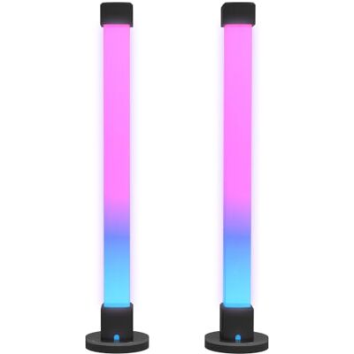 HOMCOM Tischlampe 2er-Set RGB Dimmbar Smart mit App- und Fernsteuerung Tischleuchte, Nachttischlampe, Musik-Synchronisation, Timer, Leselampe für Wohnzimmer, Spielzimmer HOMCOM Tischlampe 2er-Set RGB Dimmbar Smart mit App- und Fernsteuerung Tischleuchte, Nachttischlampe, Musik-Synchronisation, Timer, Leselampe für Wohnzimmer, Spielzimmer