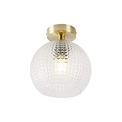 Qazqa Art Deco Messing Deckenleuchte - Sphere Qazqa Art Deco Messing Deckenleuchte - Sphere