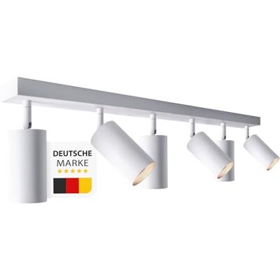 Maxkomfort max K O M F O R T LED Deckenleuchte weiß 6x GU10 Fassung schwenkbar Deckenlampe Deckestrahler Deckenspot 866-6 Maxkomfort max K O M F O R T LED Deckenleuchte weiß 6x GU10 Fassung schwenkbar Deckenlampe Deckestrahler Deckenspot 866-6