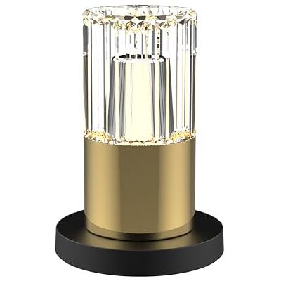 BOLD Kristy Akku Tischlampe Gold LED Nachttischlampe Dimmbar Kabellos BOLD Kristy Akku Tischlampe Gold LED Nachttischlampe Dimmbar Kabellos