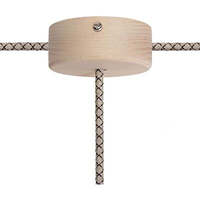 Creative Kit runder Mini Lampenbaldachin aus Holz mit 1 zentralen Loch und 2 Seitenlöchern Neutral Creative Kit runder Mini Lampenbaldachin aus Holz mit 1 zentralen Loch und 2 Seitenlöchern Neutral