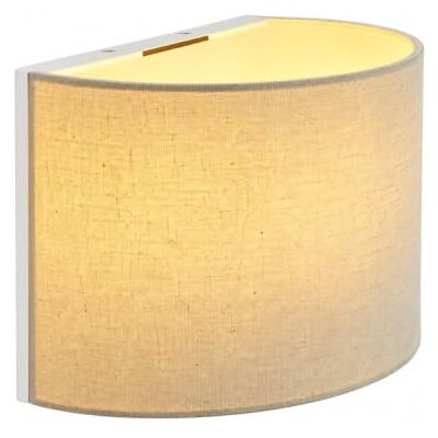 Relaxdays Wandlampe, Stoff-Schirm, HxBxT: 18 x 25 x 12,5 cm, messing/beige halbrund, Skandi, E14-Fassung, Wandleuchte, Natural Living Style Relaxdays Wandlampe, Stoff-Schirm, HxBxT: 18 x 25 x 12,5 cm, messing/beige halbrund, Skandi, E14-Fassung, Wandleuchte, Natural Living Style